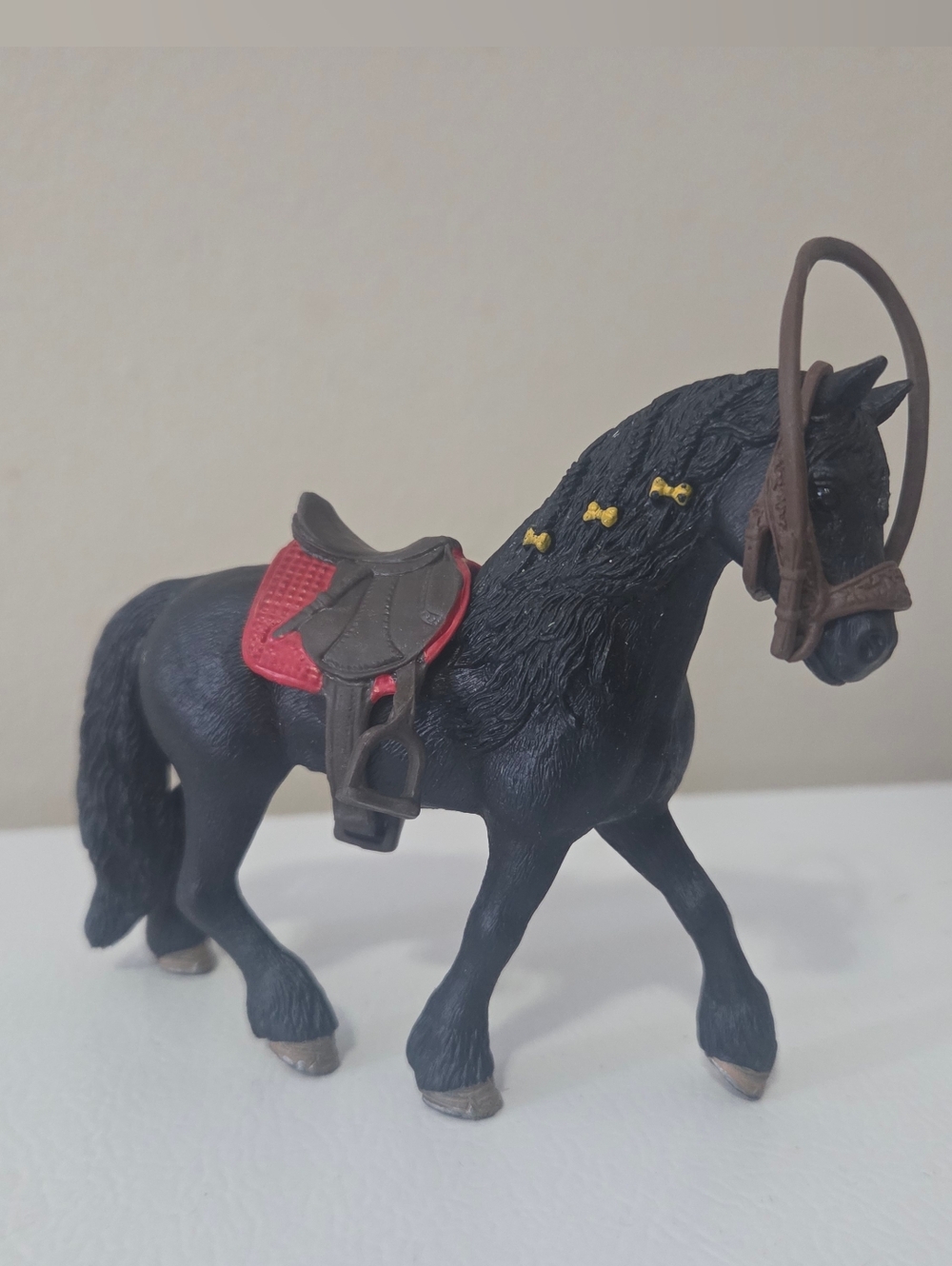 Schleich Frisian Mare figurine With Saddle And Harness